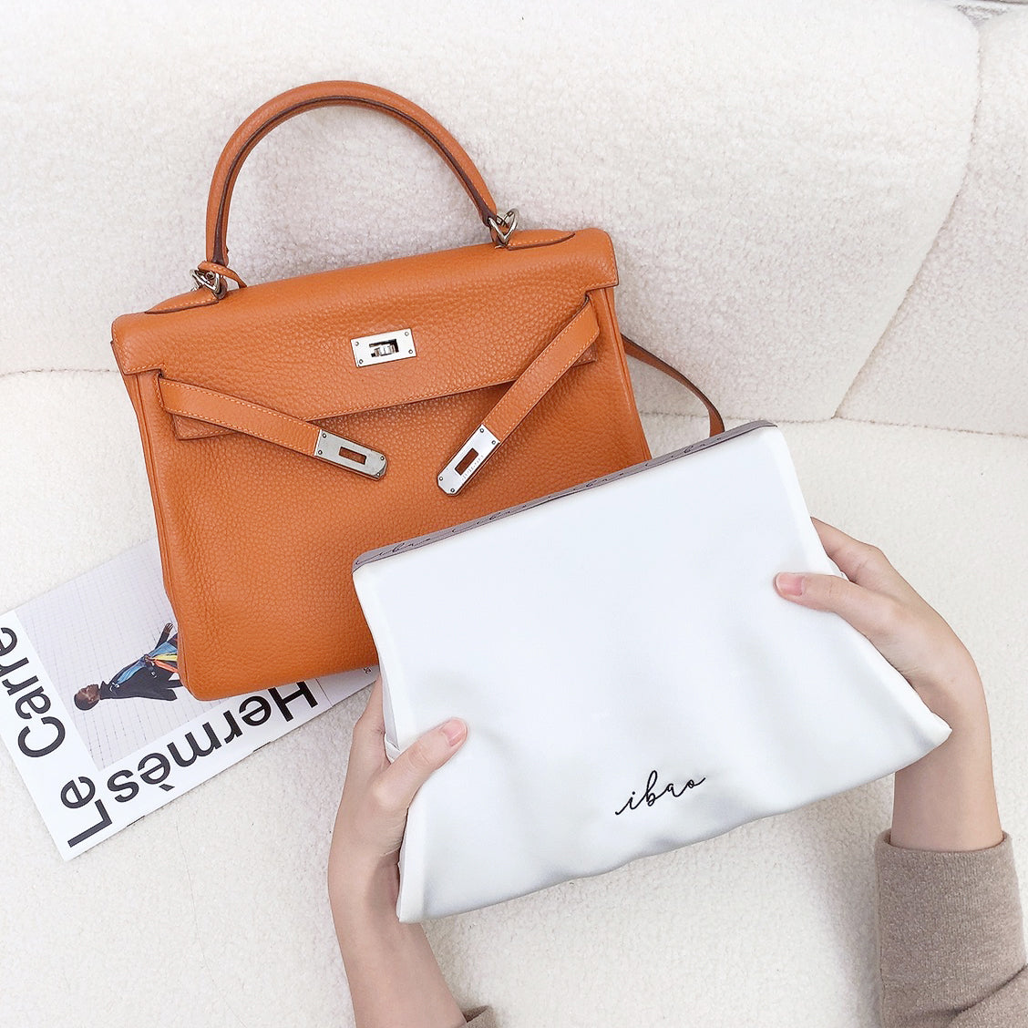 ibao バッグピロー｜エルメス ケリー 32 内縫い 専用