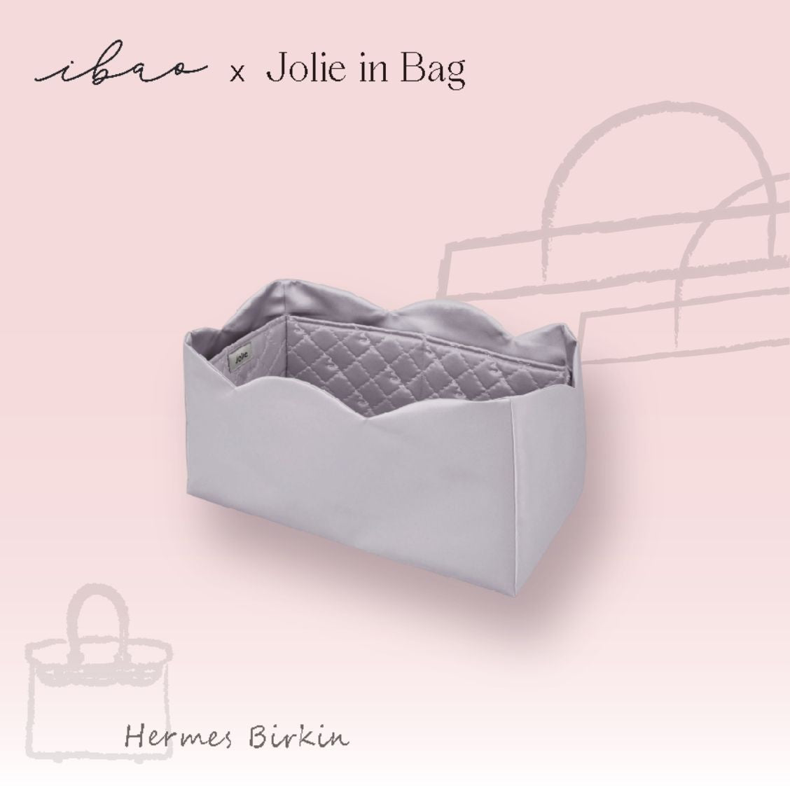 Jolie in Bag インナーバッグ｜エルメス バーキン 35 内縫い 専用