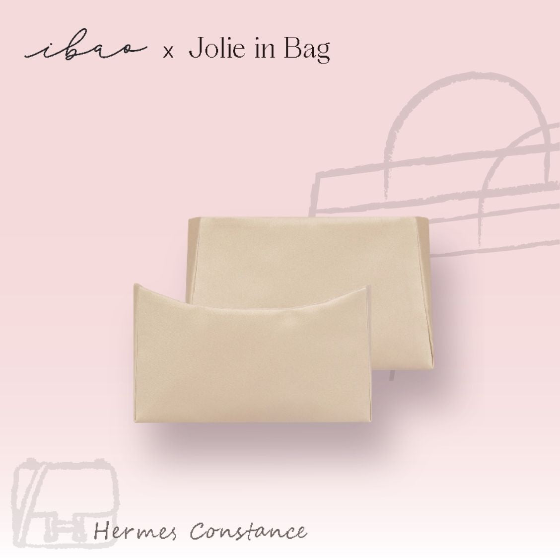 Jolie in Bag インナーバッグ｜エルメス コンスタンス 23 専用［2枚セット］