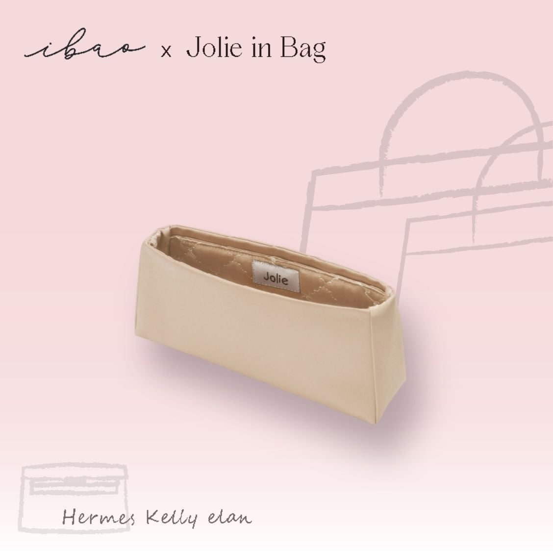 Jolie in Bag インナーバッグ｜エルメス ケリー エラン 専用