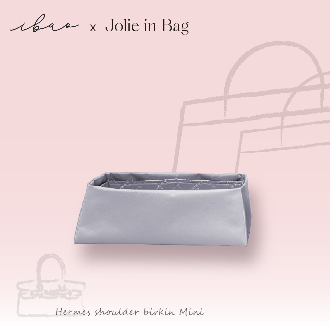 Jolie in Bag インナーバッグ｜エルメス ショルダーバーキン ミニ 専用