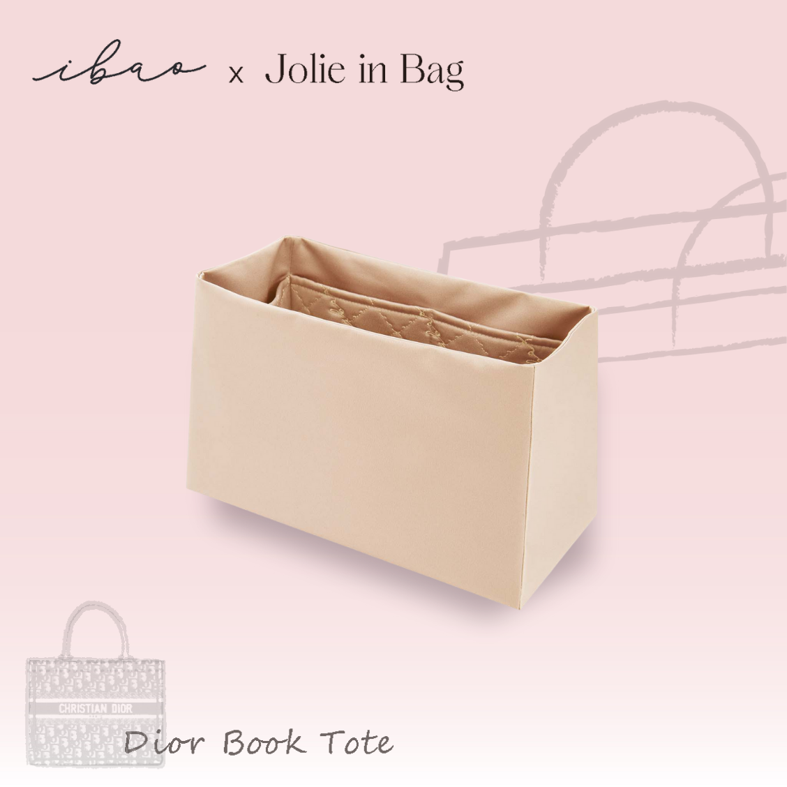 Jolie in Bag インナーバッグ｜ディオール ブック トート スモール 専用
