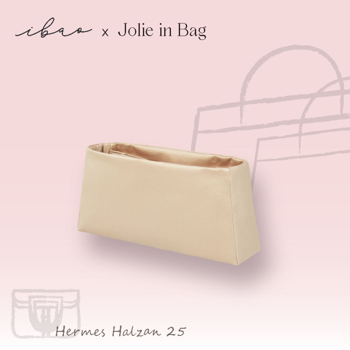 Jolie in Bag インナーバッグ｜エルメス アルザン 25 専用